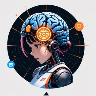 logo , icon,  brain,  ai, image, cybernetic,  colourful, shape,  creative
