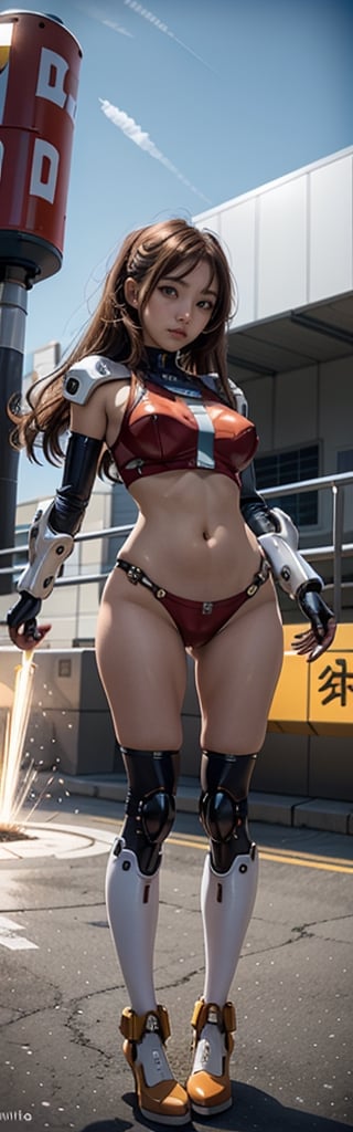 metal,  mechanical , fighting action, mecha_musume, 
1girl,