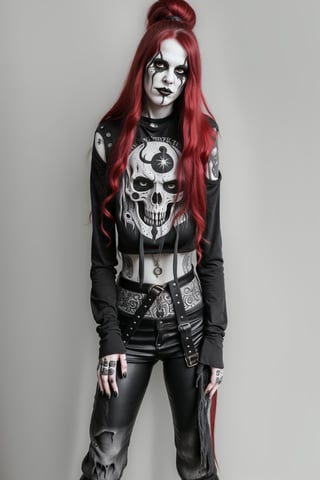 woman black metal music fan