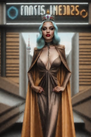 Miss Cavendish.  retro-futuristic queen fantasy obscura berlin mega city 3025 page three model