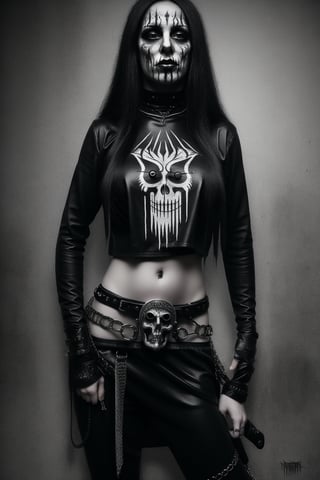 woman black metal music fan