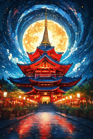  (8k, best quality, top level: 1.1), cinematic, night, temple, Odaiba Lantern festival, Japanese Lantern festival, red Lantern, flying red Lantern, cinematic background, complex background, dynamic angle, contrast color ((La Sagrada Família)), glow, background, detailed elements below.
Artist Inspiration: Vincent van Gogh
Description: Drawing from van Gogh's expressive style, the illustration captures the meteorites as dynamic elements in the sky. Their vibrant trails dance across the canvas, adding movement and energy. The atmosphere is a blend of artistic interpretation and the fascination of cosmic phenomena. --v 5 --stylize 1000, cinematics, 4k, cinematics, best lighting, best perspective, best composition, ,no_humans,EpicSky,LODBG,lty,cloud,ink scenery