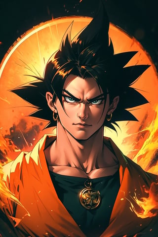 ((masterpiece, best quality)), son goku,Circle