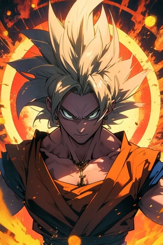 ((masterpiece, best quality)), son goku,Circle