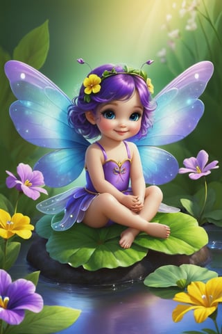 the adorable little pansy fairy and the dragonfly
