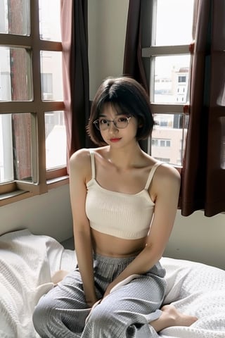 Soft smile, (Full_body), Alluring eyes, (Short hair, Curtain bangs), Taken place in the bedroom, wearing bedroom pajamas, instagram post, (perfect_breasts), Under_boob, crop top, ((photo_realistic)), 4k , ((glasses)), Soft Lips, Film Grain. wavy_hair, soft smile, natural_lighting, Realistic_Skin


btr_valezka, white background,btr_valezka