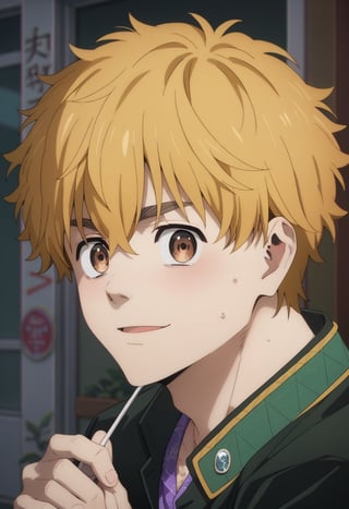 score_9, score_8_up, score_7_up, masterpiece, best quality,  cute, male focus,AKIHIKO NIREI, BLONDE HAIR, BROWN EYES, ,score_6_up