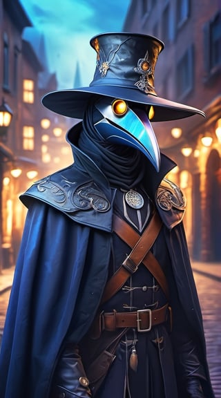 medieval plague doctor. dark RPG, Victoria era city.

masterpiece, super-high-detailed face, best quality, sharp focus, 8k, intricately detailed environment, anime, watercolor illustration, colorful, dark blue colors, whimsical, glowing lights, liquid otherworldly, Broken Glass effect, no background, stunning, action something that even doesn't exist, mythical being, energy, molecular, textures, iridescent and luminescent scales, breathtaking beauty, pure perfection, divine presence, unforgettable, impressive, breathtaking beauty, Volumetric light, auras, rays, vivid colors reflects, black smoke, eagle flying,