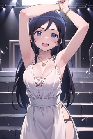 masterpeace, best quality, highres ,girl,solo,narrow_waist, thighs,perfect face,flirty,upper_body,embarassed,perfect light,

,boichi anime style.breasts,ayase aragaki, idol ,undressing,stripping,breasts_exposed, 


,idol dress,chihaya kisaragi,stage, idol, bare shoulders, necklace, looking at viewer, :d, smile,SUSPENSION,downblouse,hands on glass,1 girl