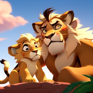 scene of lion king, hakuna-matata, fun, disney, cute, 