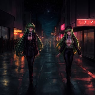 c.c,big_boobies,masterpiece,colorful,best quality,cute face, the background is a plain like a dream place where c.c is walking in a dark city in midnight giving a nostalgic yet comfortable feeling,detailed eyes,perfecteyes,EpicSky,giant stars,c.c.
fullbody,c.c.,cum_filled
