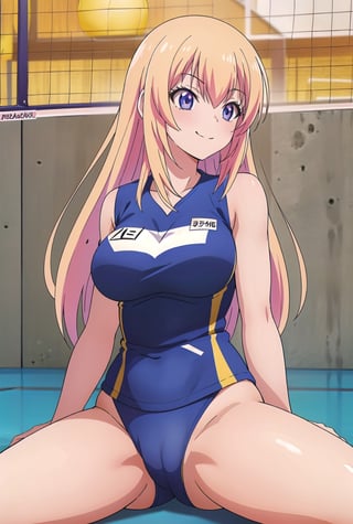 masterpeace, best quality, highres ,girl,solo,narrow_waist, thighs,perfect face,spread_legs,volleyball uniform,smile,


,boichi anime style,,Ichinose