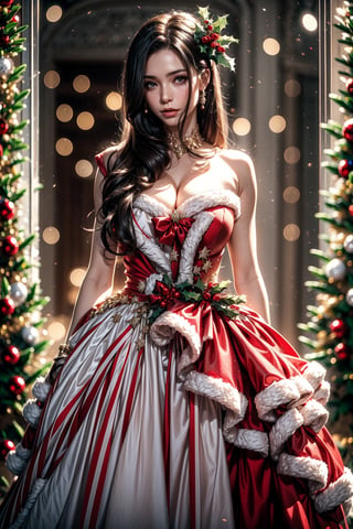 Women,  Christmas red dress  ,(Christmas theme),wrenchfaeflare