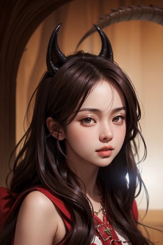 Smooth, beautiful woman, mixed Asian woman, petite woman, long wavy hair, playful girl, sexy face, brown hair, Sharp round eyes, Small nose, playing,  realistic posture,RedHoodWaifu,dragonborn