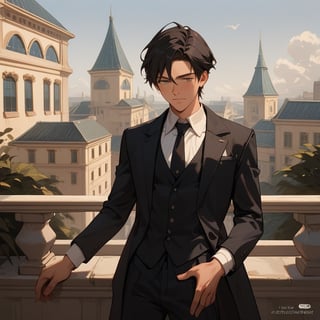 Score_9, Score_8_up, Score_7_up, Score_6_up, Score_5_up, Score_4_up,aa man black hair, sexy guy, standing on the balcony of a building, looking at the front building, wearing a suit
ciel_phantomhive,jaeggernawt,Indoor,frames,high rise apartment,outdoor,Modern, 