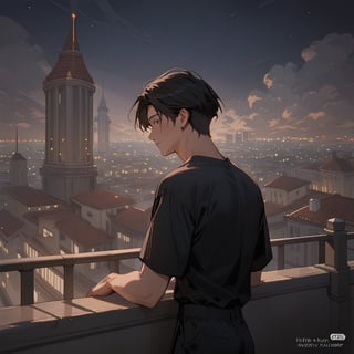 Score_9, Score_8_up, Score_7_up, Score_6_up, Score_5_up, Score_4_up,aa man black hair, sexy guy, standing on the balcony of a building,city, night,looking at the front building, wearing a black shirt, sexy pose,leaning on the railing,
ciel_phantomhive,jaeggernawt,Indoor,frames,high rise apartment,outdoor