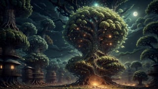 (4k), (masterpiece), (best quality),(extremely intricate), (realistic), (sharp focus), (award winning), (cinematic lighting), (extremely detailed), 

Magical Oak tree, tree of life, full moon, tree spirits, kodama, lots of leaves and greenery,EpicSky,wrench_elven_arch,DonMM4ch1n3W0rld ,TreeAIv2