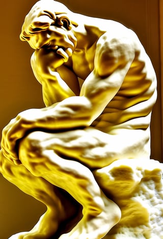 Made out of bath foam, The Thinker, Le Penseur,  by Auguste Rodin