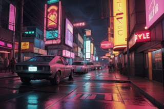 blade runner 80's style\ 80's rainy neon lights  ,3d toon night time style,xyzdaphne,wo_fmmika01,ff8bg