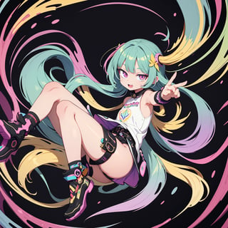 (young female:1.2), loli, dynamic pose, dynamic angle,
psychedelic art, vibrant colors, swirling patterns, optical illusions, hallucinatory visuals, mind-expanding imagery, counterculture influence, absurdres, highres, ultra detailed,