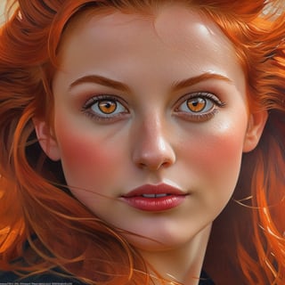 Close up, portrait, painting of a woman with red hair, by Marek Okon, beautiful art uhd 4k, red wavy hair, very thick and oil paint, she has red hair
style Jamie Wyeth, James Gillard, Edward Hopper, Greg Rutkowski Studio Ghibli Genshin Impact