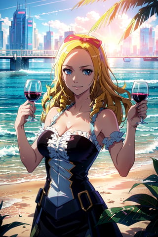 kawaii, illustration, (solution epsilon:1.4), (Blade Runner style:1.2), BREAK
In this digital illustration, solution epsilon dressed in a halter dress relishes a tropical beach holiday. Her vibrant emo style merges with her halter dress, as she relaxes with a wine glass under the sunlit sky, occasionally enjoying karaoke. The scene bursts with the lively colors of the beach and the shimmering sea, highlighted by the warm sunset. This unique mix of emo and tropical beach vibes conveys a carefree and joyful summer atmosphere, with the sunlight creating a sparkling effect on the sea and wine glass. The overall mood is cheerful and spirited, perfect for a fun summer day.,solution epsilon, large breasts, large hips. ,CLOUD