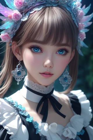(masterpiece, top quality, best quality, official art, beautiful and aesthetic:1.2), (alluring_lolita_girl), extreme detailed, (fractal art:1.3), colorful, highest detailed, zoom_out, perfect eyes, random hairstyle