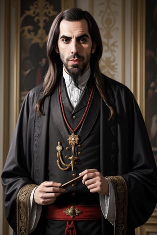  Sacha Noam Baron Cohen as Rasputin, black clothing