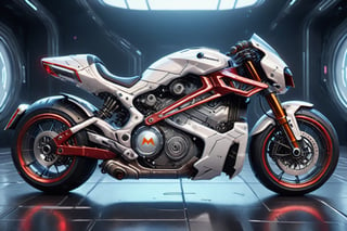 (((background_white))), floor_white,
futuristic_and_detailed,
McLaren_style_motorcycles, replica_motorcycle, body_color_rad metal silver,light_deep_red_decoration, company_mark, symbol_mark,
8k, cinematic_lighting,cyberpunk, cinematic_lighting, side_view,cyborg style,DonMPl4sm4T3chXL 