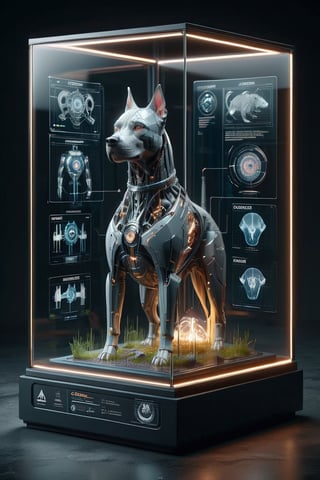 "Generate an image through StyleGAN illustrating the process of a cyborg Argentinian Dogo being produced by a colossal 3D printer. Envision the intricate details as the cybernetic elements are seamlessly integrated into the gog form. Emphasize the technological and futuristic aspects of the scene, with the 3D printer in action and layers of cyber enhancements taking shape. Consider a dynamic composition that showcases both the advanced technology and the whimsical combination of a dog and cybernetics.",c1bo,aw0k dog,swpdgo