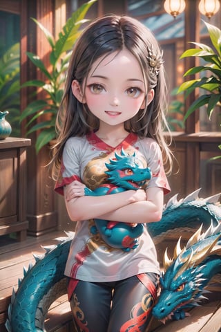 best quality, masterpiece, beautiful and aesthetic, vibrant color, Exquisite details and textures,  Warm tone, ultra realistic illustration,	(cute Nordic girl, 7year old:1.5),	(school theme:1.4), With my friends,	(holding a cute dragon doll:1.4),	cute eyes, big eyes,	(a beautiful smile:1.3),	cinematic lighting, ambient lighting, sidelighting, cinematic shot,	siena natural ratio, children's body, anime style, 	half body view,	long Straight Light Brown hair,	wearing a white T-shirt, white Adidas sweatpants,	ultra hd, realistic, vivid colors, highly detailed, UHD drawing, perfect composition, beautiful detailed intricate insanely detailed octane render trending on artstation, 8k artistic photography, photorealistic concept art, soft natural volumetric cinematic perfect light. ,Daughter of Dragon