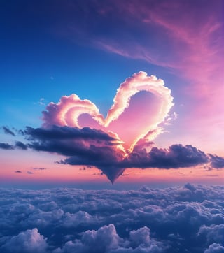 fantastic photograph, close up (first plane of a precious heart shaped clouds), pink sky blue gradient, realistic sunset, heavenly (rain of water hearts), ultra detailed textures sky , (best quality), ultra high resolution, (ultra sharp), valentine style, fantasy art,outline,cloud that looks like,more detail XL