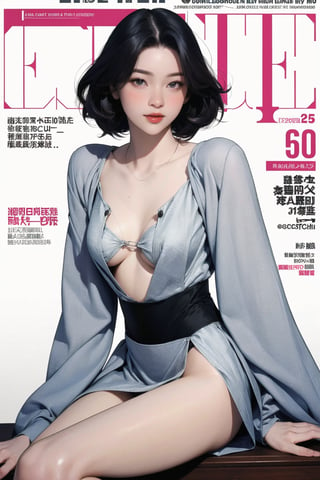 1girl, thigh up body, looking at viewer, intricate clothes, professional lighting, different hairstyle, coloful, magazine cover, light theme, kn,huondey