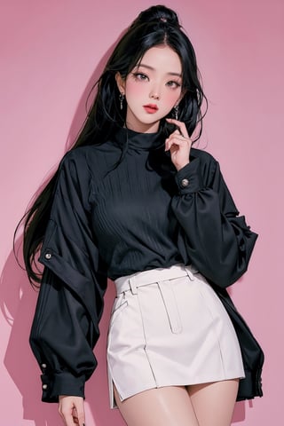 1girl, thigh up, ((looking at viewer,)) styled clothes, different hairstyle, earrings, dynamic composition, wide angle, ancient fantasy, digital painting, official art, unity 8k wallpaper, masterpiece, best quality, colorful theme, aespakarina,girl,3D,htt,sim,seolhuyn,lisa,jennie,rosé,jisoo