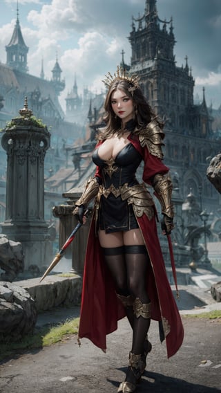 full body, 1girl, looking at viewer, large breasts, red huntress, armor, detailed clothing, cutout clothing, hair accessories, different hairstyle, earrings, pussy edge,
cinematic composition, dynamic composition, dynamic angle, fantasy, science fiction,
digital painting, official art, unity 8k wallpaper, masterpiece, best quality, ,chimaiv7,chimaiv2