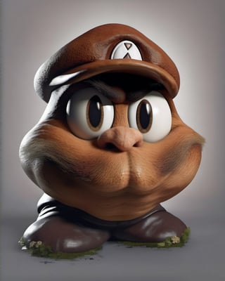 photo portrait of Goomba in real life, real