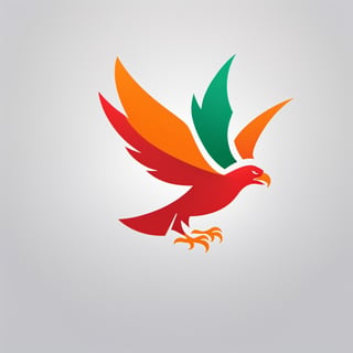 ((vector illustration, flat design)), (((logo eagle with open wing, flying from fire, facing left:1.4))), ((letter "SIS":1.3)) simple design elements, (((red:1.5), orange, green palette:1.4)), white background, high quality, ultra-detailed, professional, modern style, eye-catching emblem, creative composition, sharp lines and shapes, stylish and clean, appealing to the eye, striking visual impact, playful and dynamic, crisp and vibrant colors, vivid color scheme, attractive contrast, bold and minimalistic, artistic flair, lively and energetic feel, catchy and memorable design, versatile and scalable graphics, modern and trendy aesthetic, fluid and smooth curves, professional and polished finish, artistic elegance, unique and original concept, vector art illustration