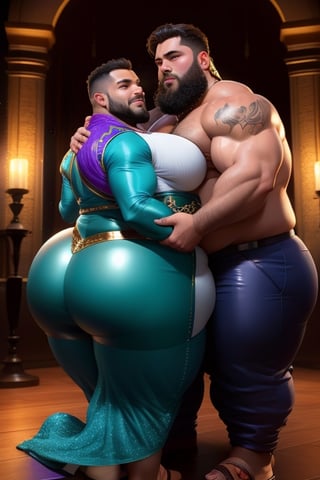 (masterpiece), 3d best clear quality, beautiful clear eyes, clear perfect man face, handsome beard man, charming smiling face man, face male, he has short hair, handsome man beard face, big huge extra fatty breast boobs, skinny tummy and backside, hourglass body shape waistline, big extra wide curvy hips, curvy body, big extra beefy extra fatty round butt, big man bigger bugles bigger, big extra beefy wide fatty thighs, man oil shining wet body, under the flowers falling, wearing beautiful arabian style man dress jewelry, big fatty butt, man body, high quality, man handsome face, big fatty ass, extra big size curvy wide hips, extra round beefy big extra fatty butt, handsome horny face arabian horny man, in beautiful rainy night, laying down, 2 horny arabian style beautiful dress homosexual men, horny seducing looks, arabian romancing, arabian kissing, laying down, butt posing butt, sex position, arabian dress, 2 homosexual men, laying down, details 3d best quality high quality clean details,MaleBliss,mature,Realism,round ass,grabbing another's ass,Male focus,wldck,Muscular ,yoav_even, men,Raw photo,Epic