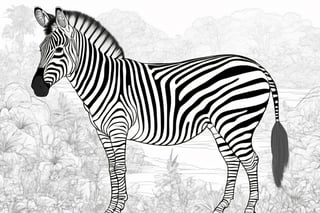 full white background, coloring book page, clean line art style, zebra, full body, its colossal form gracefully captured in a clean line art.
This line art masterpiece is designed for coloring books. The clean and oval-shaped lines can be colored with ease, consistent line art, perfect thin lines for coloring book