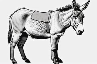 Donkey full white background, coloring book page, clean line art style, bizon, full body, artistic line work, clean line art.
This fine line art masterpiece is designed for coloring books,weapon,eggmantech,IncrsXLRanni