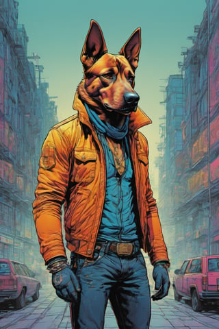 anthro (dog:1.1) merge (man:0.9) combo | wearing casual urban wear | urban setting | [no human skin:1.3], elegant, highly detailed, dramatic cinematic light, sharp focus, beautiful, divine holy, scenic, handsome, depicted, intricate, illuminated, professional, extremely, stunning, wonderful, attractive, best