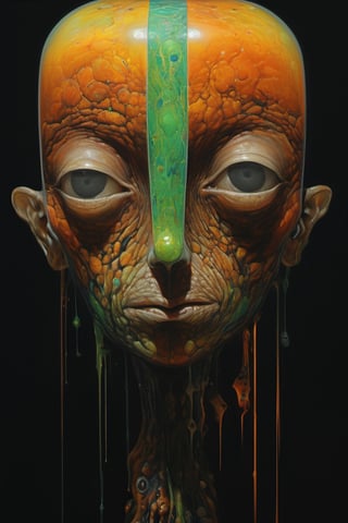art by bob Carlos Clarke , a cube shaped head, stunning beauty, hyper-realistic oil painting, vibrant colors, dark chiarascuro lighting, a telephoto shot, 1000mm lens, f2,8,Vogue,more detail XL