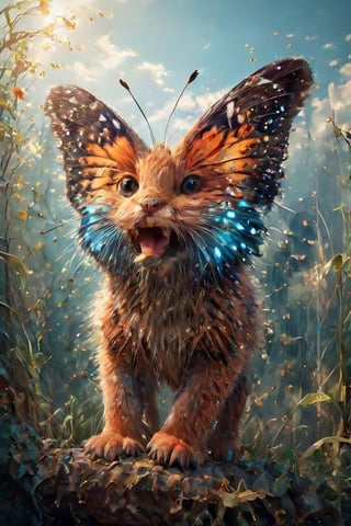 An extreme macroscopic close up of a butterfly's mouth, face and body and wings, sporadic hairs, Bitey, stinging pointing things, sucking probes, digital artwork by Beksinski,potma style,action shot, in the style of esao andrews,stworki,Animal Verse Ultrarealistic 