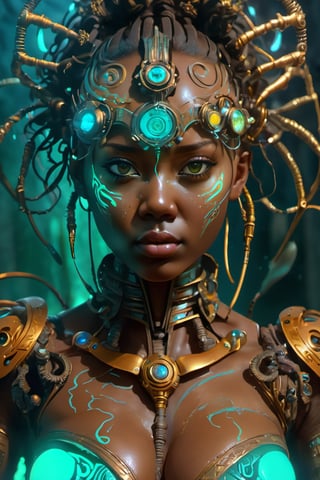 (Young african women Ultra realistic, High quality, Intricate, awesome, ultra high resolution movie scene), (Close view on a Ultra detailed The Whisperer in Darkness:1.25) (Transforming into an elemental form for enhanced abilities in A sacred mountain with ancient rituals), (colorful), (Ultra Realistic, High quality, Ultra detailed, Sharp focus, 8K UHD, Fantasy Movie scene),cyberpunk style,cutegirlmix, neon, tribal markings on her face, lightening in background, wet body, mid body shot, iphone 11, wearing ultra modern tiurquoise translucent eyeware,underwater,inst4 style,Movie Still,JMF,Leonardo Style,DonMWr41thXL ,oni style,The_Resurrectionist,steampunk style,NightmareFlame,aesthetic portrait