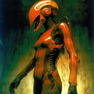 art by Masamune Shirow, art by J.C. Leyendecker, a masterpiece, stunning beauty, hyper-realistic oil painting, vibrant colors, a xenomorph, dark chiarascuro lighting, dripping blood and sweat, messed up, battling human troopers, a telephoto shot, 1000mm lens, f2,8, ,digital artwork by Beksinski, nipples, GIRL space helmet WITH see through visor, HOLDING A MACHINE GUN WITH BOTH HANDS, ,Gopn1k,acidzlime,beyond_the_black_rainbow,action shot