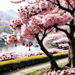 A beautiful Sakura tree in full bloom,more detail XL