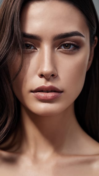 closeup portrait photo of beautiful 26 y.o woman, makeup, 8k uhd, high quality, dramatic, cinematic,Masterpiece,photorealistic