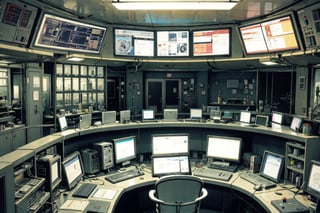 1960's retro futuristic control rooms
