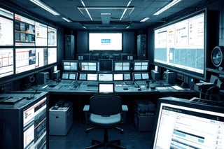 retro futuristic control rooms