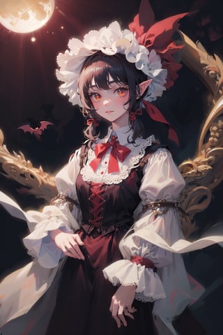 cute vampire wearing victorian clothes
